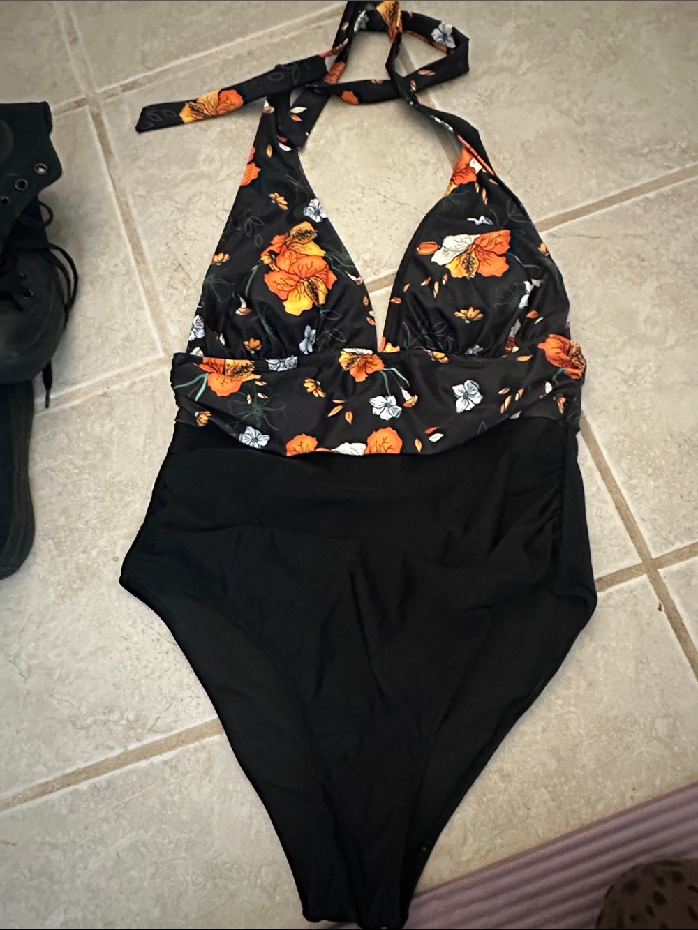 Black One-Piece Swimsuit